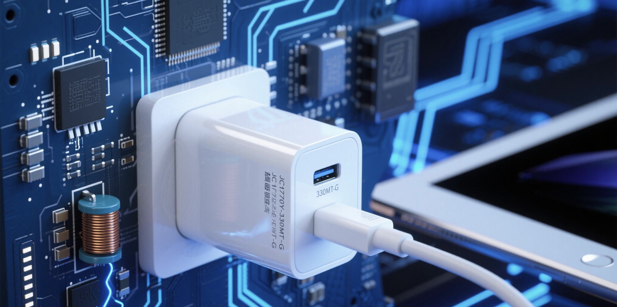 一体成型电感 JC1770Y-330MT-G 在氮化镓快充中的应用优势解析